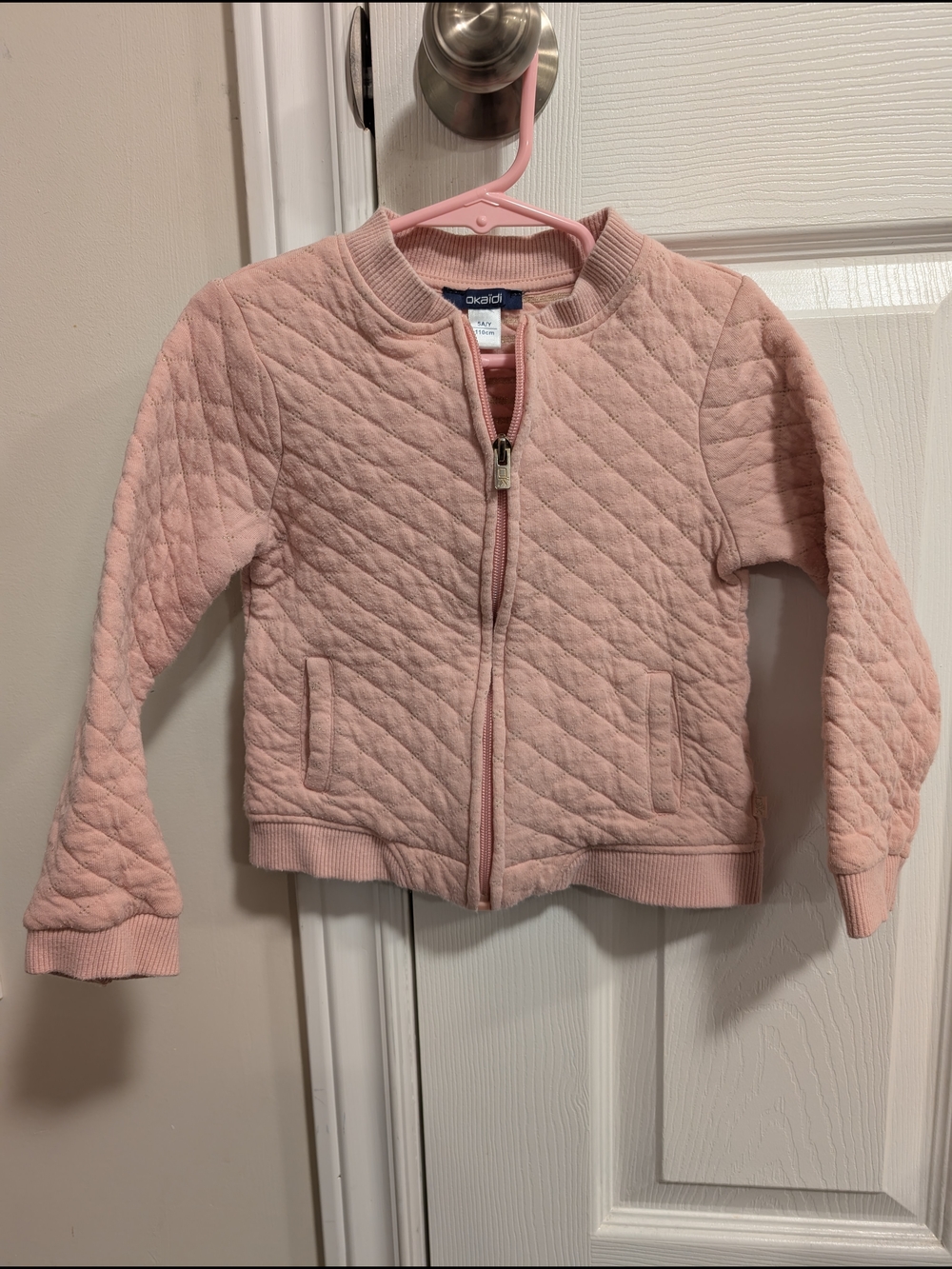 Okaïdi Pink Zip Bomber Jacket